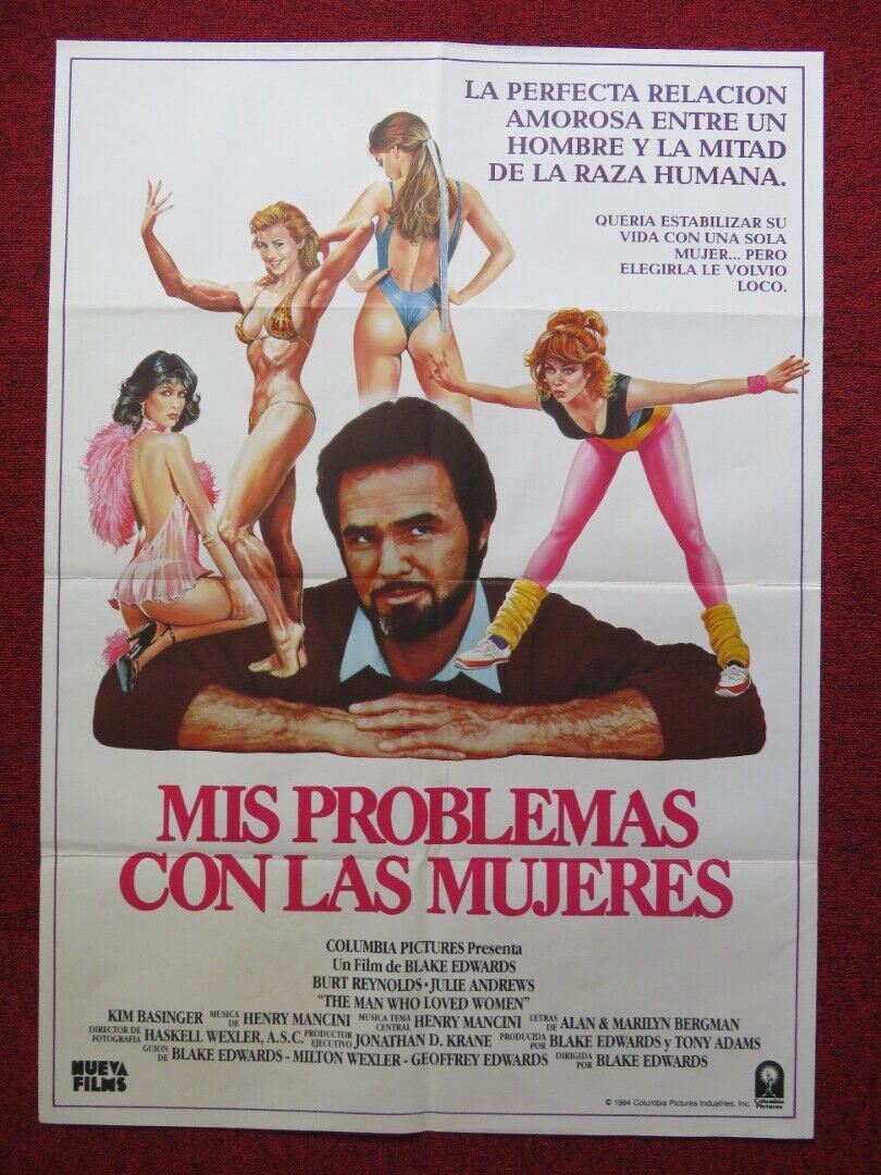 THE MAN WHO LOVED WOMEN SPANISH ROLLED POSTER BURT REYNOLDS JULIE ANDREWS 1984 Movie posters