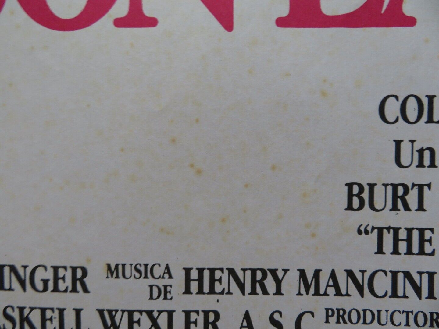 THE MAN WHO LOVED WOMEN SPANISH ROLLED POSTER BURT REYNOLDS JULIE ANDREWS 1984 Movie posters