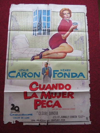 THE MAN WHO UNDERSTOOD WOMEN FOLDED ARGENTINA ONE SHEET POSTER HENRY FONDA Movie posters