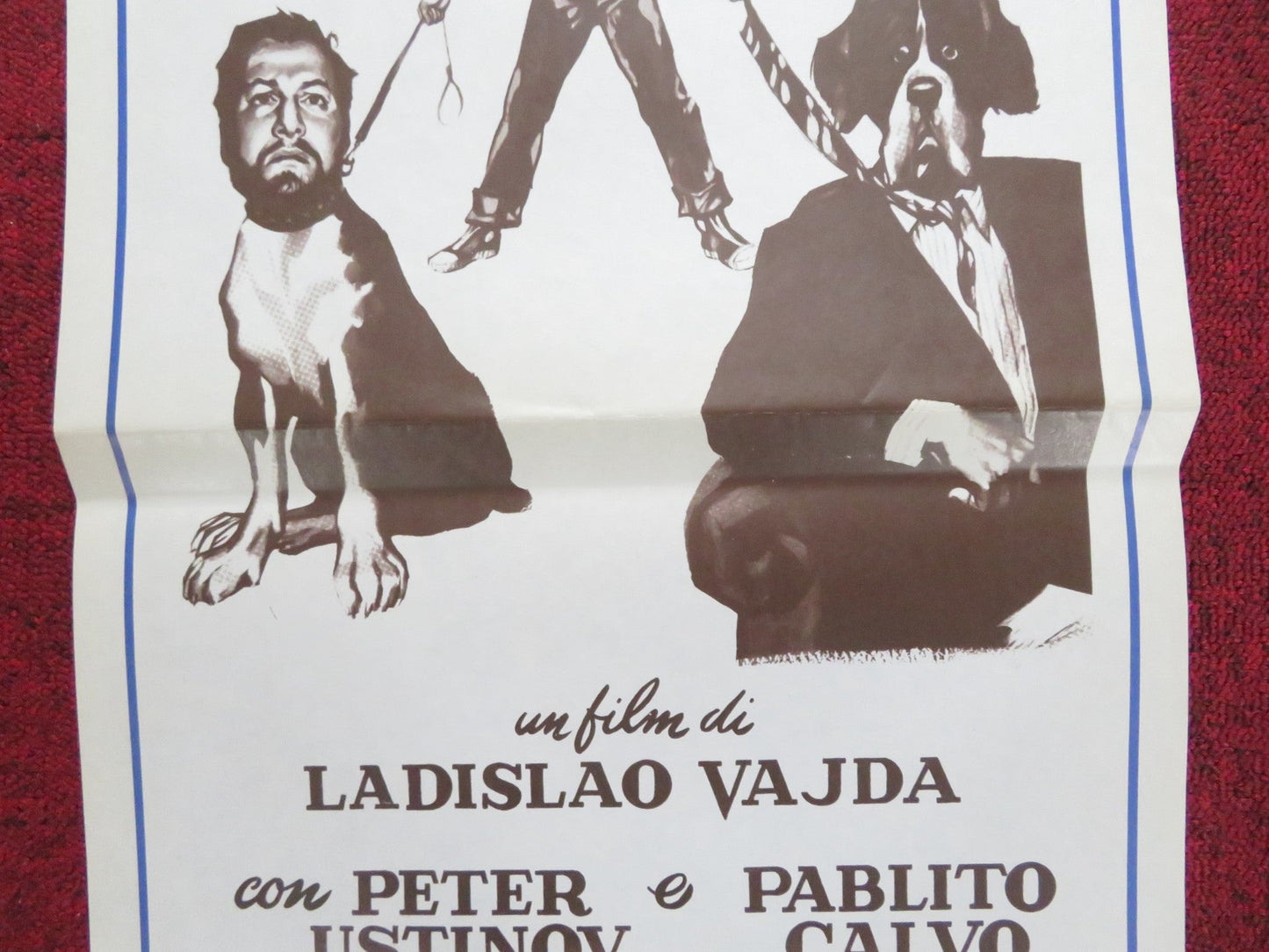 THE MAN WHO WAGGED HIS TAIL ITALIAN LOCANDINA POSTER PETER USTINOV 1957 Rendezvous Cinema Movie posters