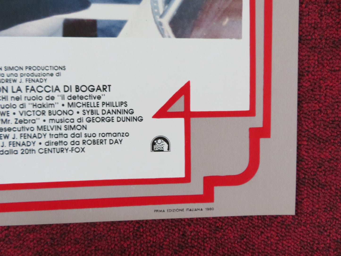 THE MAN WITH BOGART'S FACE - B ITALIAN FOTOBUSTA POSTER ROBERT SACCHI 1980 Rendezvous Cinema Movie posters