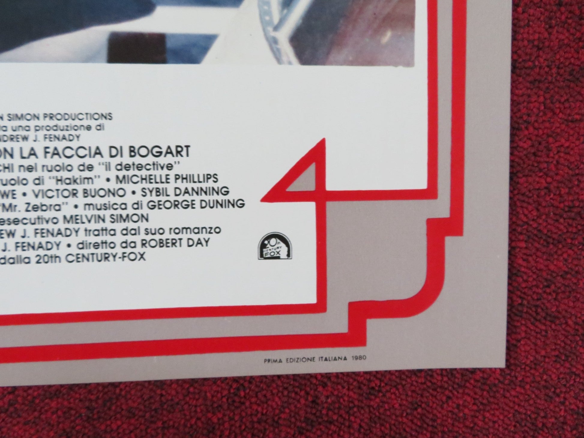 THE MAN WITH BOGART'S FACE - B ITALIAN FOTOBUSTA POSTER ROBERT SACCHI 1980 Rendezvous Cinema Movie posters
