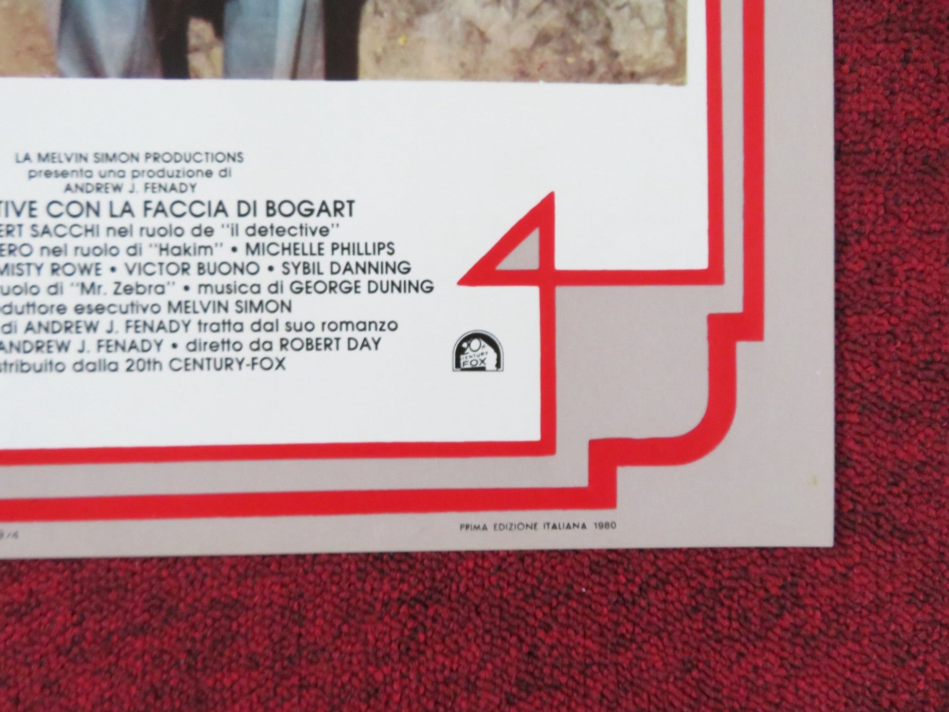 THE MAN WITH BOGART'S FACE - C ITALIAN FOTOBUSTA POSTER ROBERT SACCHI 1980 Rendezvous Cinema Movie posters