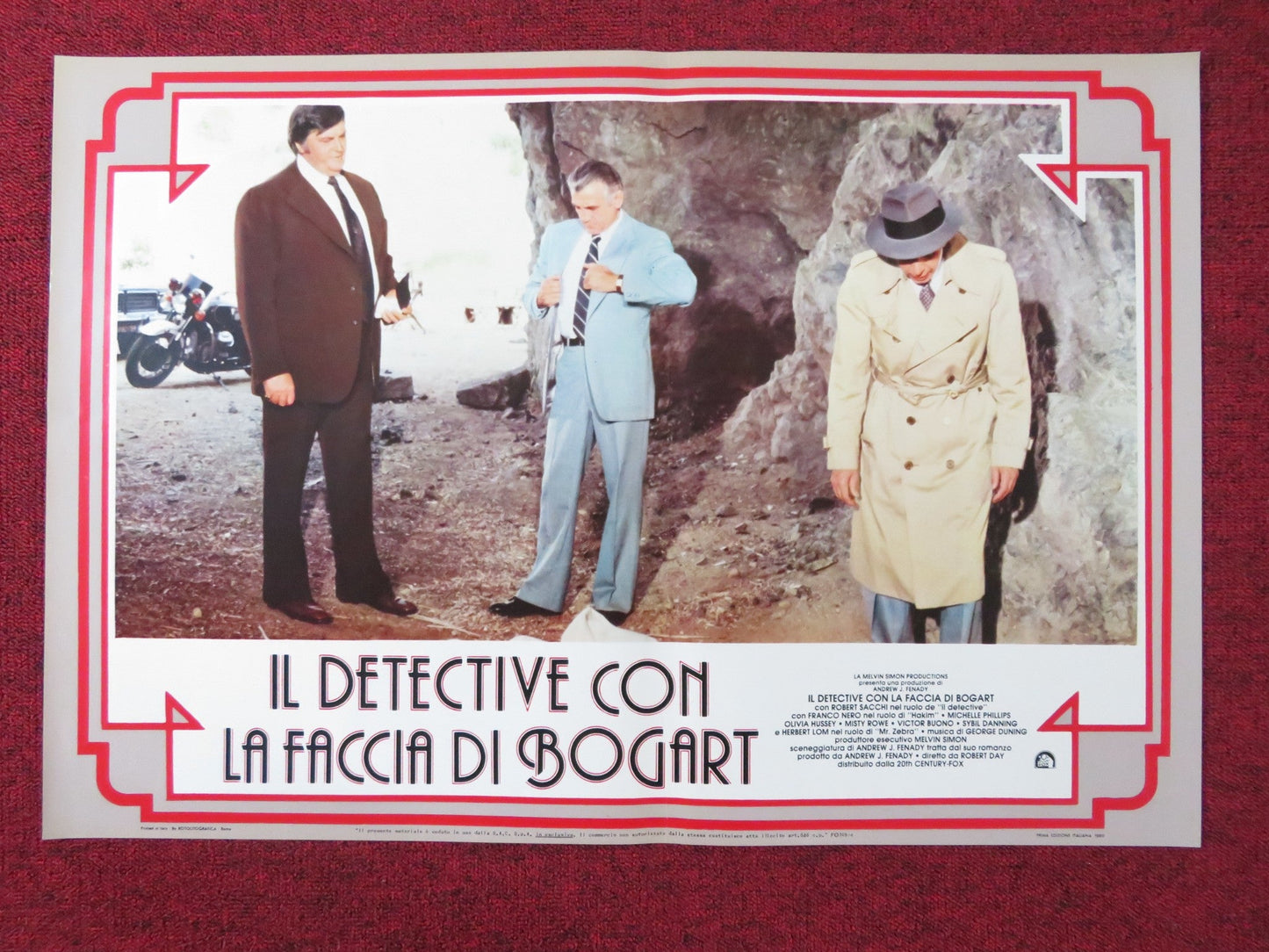 THE MAN WITH BOGART'S FACE - C ITALIAN FOTOBUSTA POSTER ROBERT SACCHI 1980 Rendezvous Cinema Movie posters