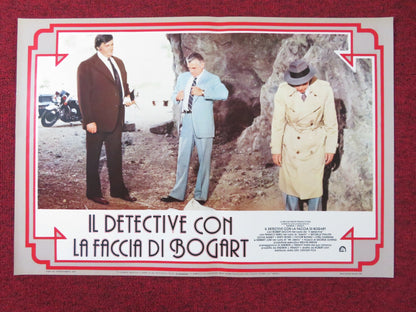 THE MAN WITH BOGART'S FACE - C ITALIAN FOTOBUSTA POSTER ROBERT SACCHI 1980 Rendezvous Cinema Movie posters