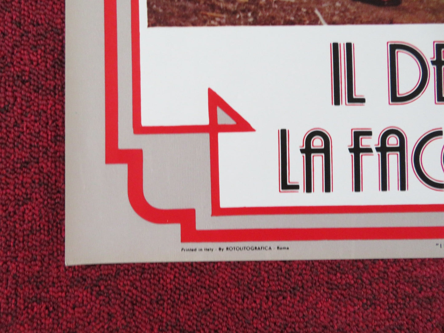 THE MAN WITH BOGART'S FACE - C ITALIAN FOTOBUSTA POSTER ROBERT SACCHI 1980 Rendezvous Cinema Movie posters