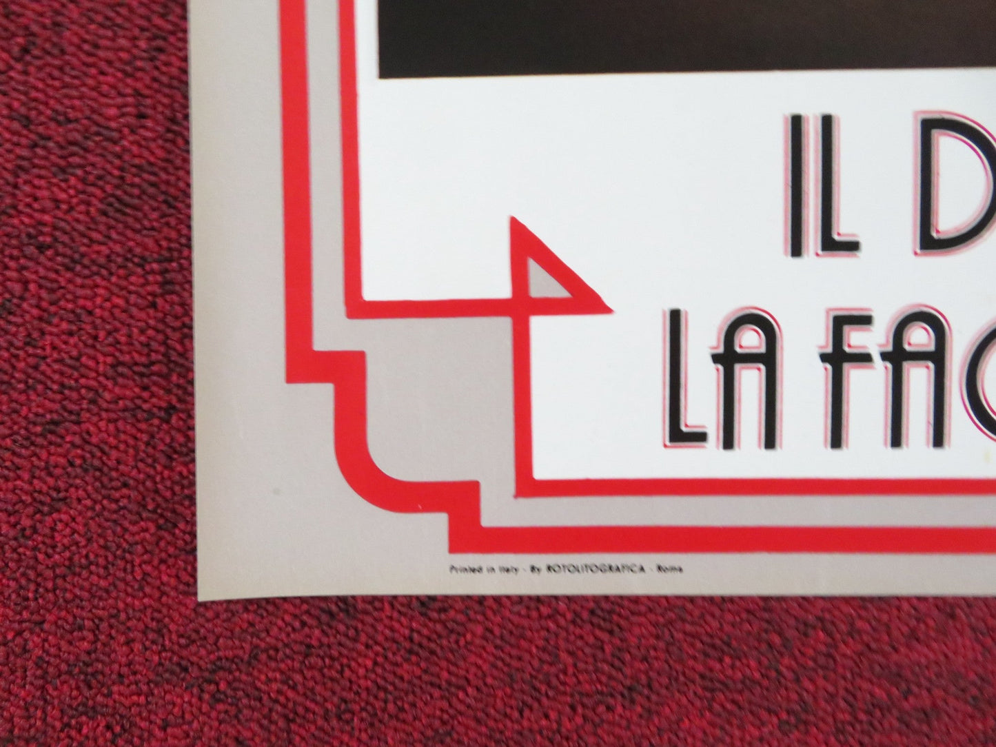 THE MAN WITH BOGART'S FACE - E ITALIAN FOTOBUSTA POSTER ROBERT SACCHI 1980 Rendezvous Cinema Movie posters