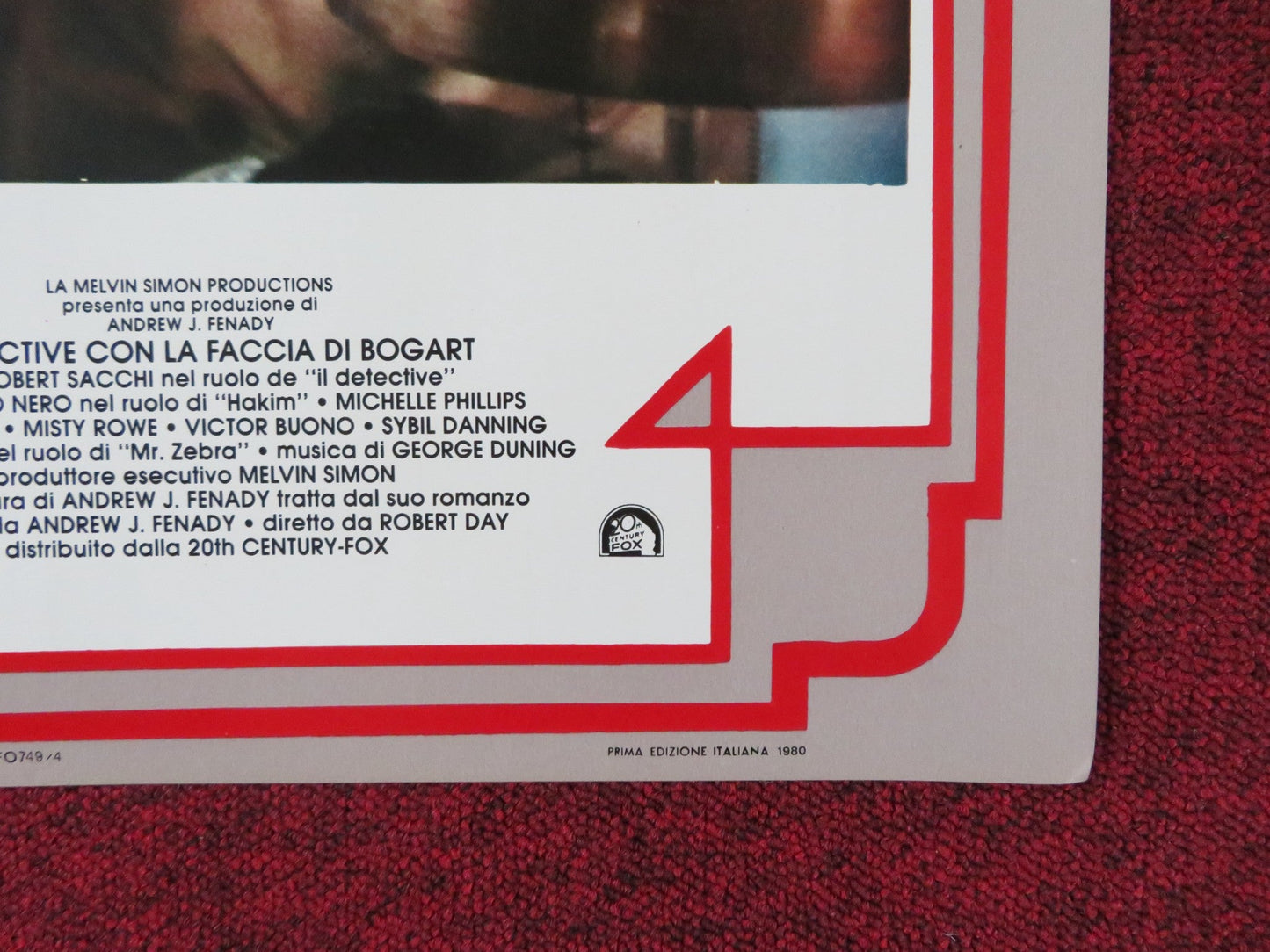 THE MAN WITH BOGART'S FACE - F ITALIAN FOTOBUSTA POSTER ROBERT SACCHI 1980 Rendezvous Cinema Movie posters