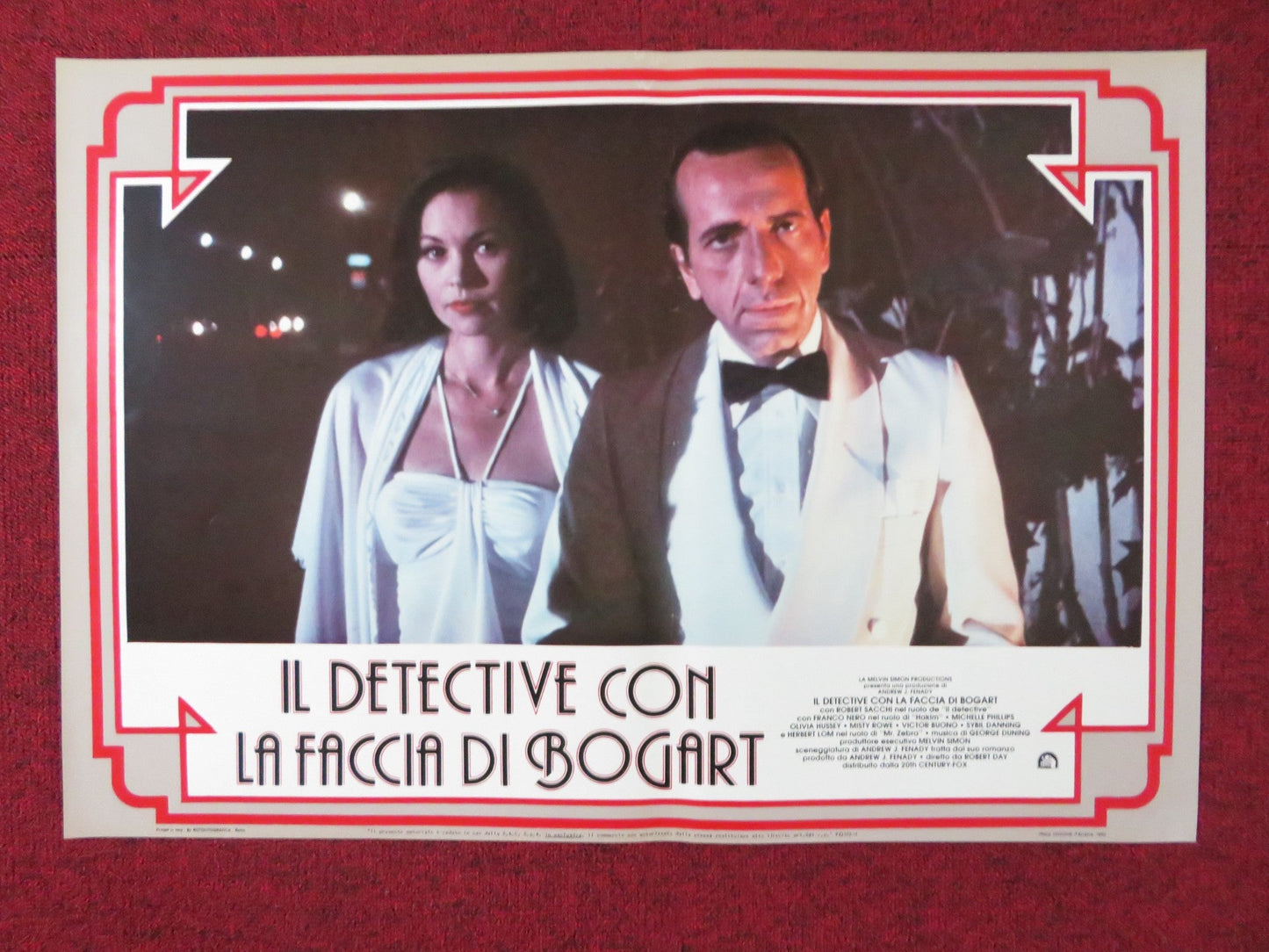 THE MAN WITH BOGART'S FACE - G ITALIAN FOTOBUSTA POSTER ROBERT SACCHI 1980 Rendezvous Cinema Movie posters