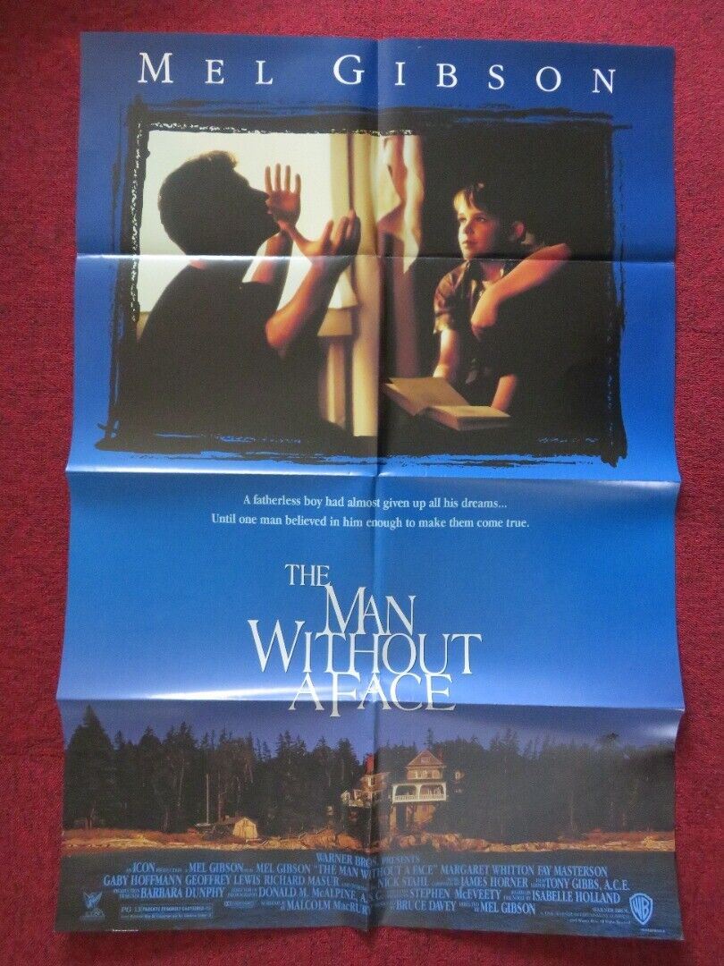 THE MAN WITHOUT A FACE FOLDED US ONE SHEET POSTER MEL GIBSON NICK STAHL 1993 Movie posters