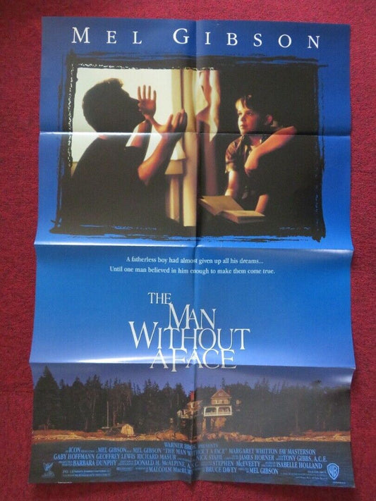 THE MAN WITHOUT A FACE FOLDED US ONE SHEET POSTER MEL GIBSON NICK STAHL 1993 Movie posters