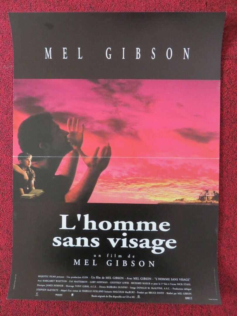THE MAN WITHOUT A FACE FRENCH (15"x 21") POSTER MEL GIBSON NICK STAHL 1993 Movie posters