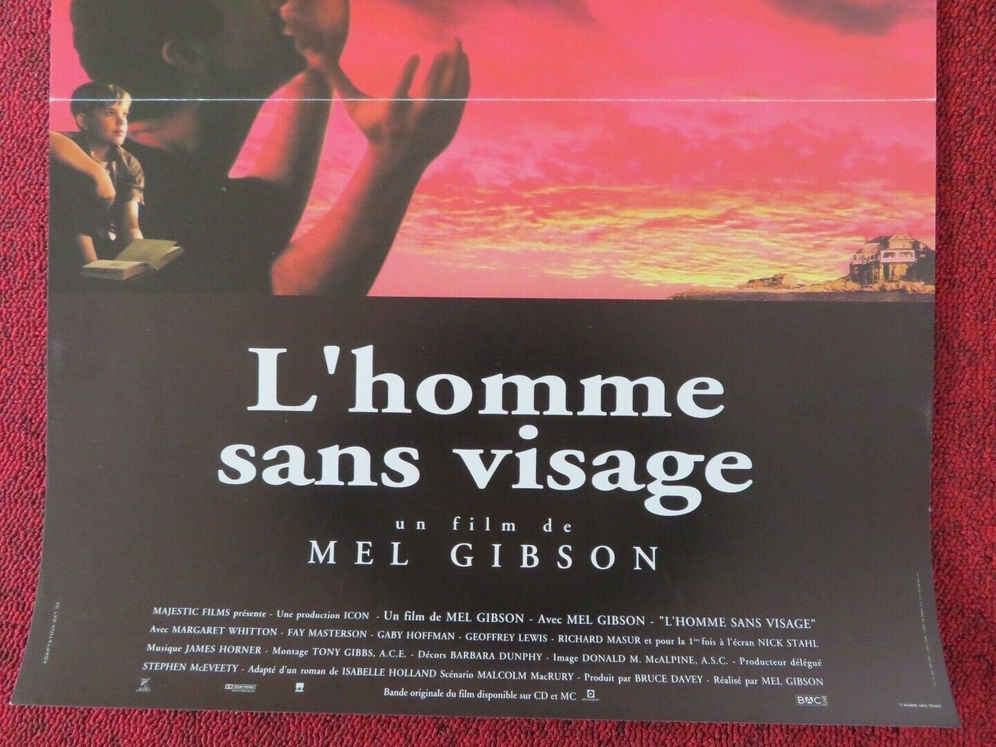 THE MAN WITHOUT A FACE FRENCH (15"x 21") POSTER MEL GIBSON NICK STAHL 1993 Movie posters
