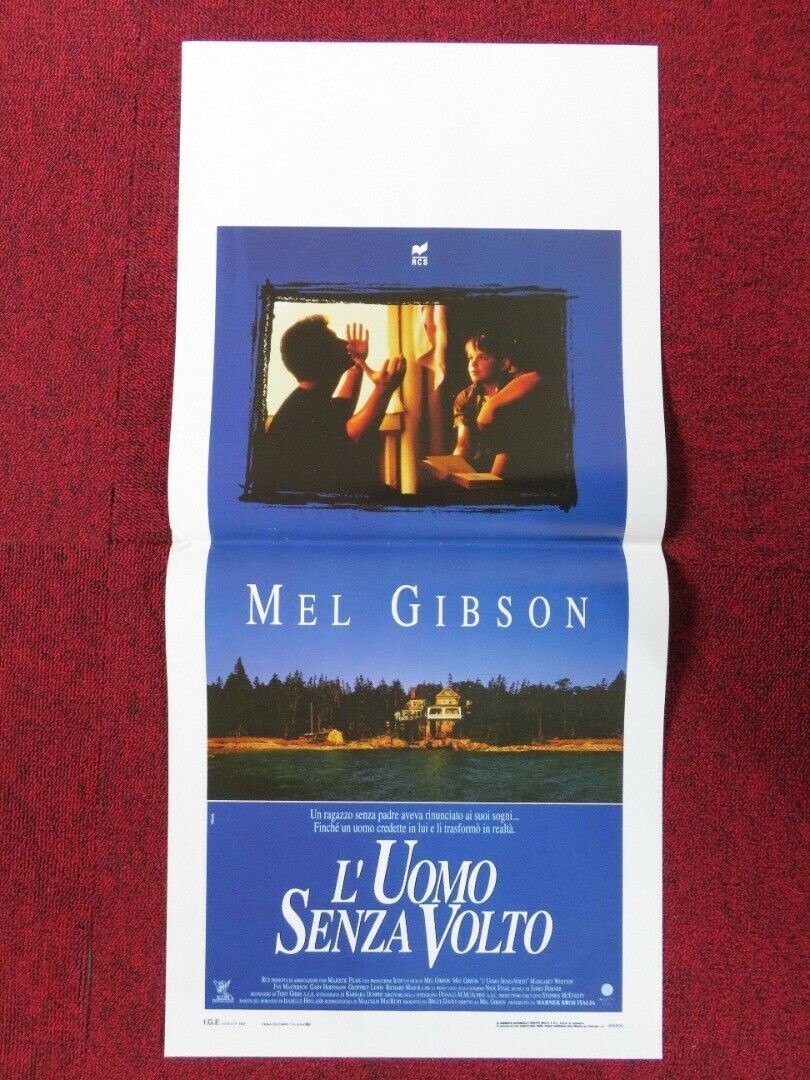 THE MAN WITHOUT A FACE ITALIAN LOCANDINA (27.5"x13") POSTER MEL GIBSON 1993 Movie posters