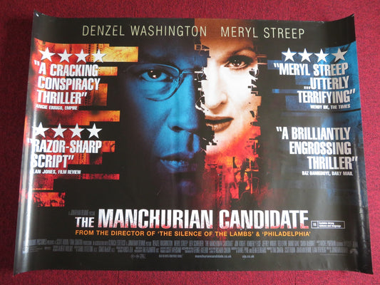 THE MANCHURIAN CANDIDATE UK QUAD (30"x 40") ROLLED POSTER WASHINGTON STREEP 2004 Rendezvous Cinema Movie posters