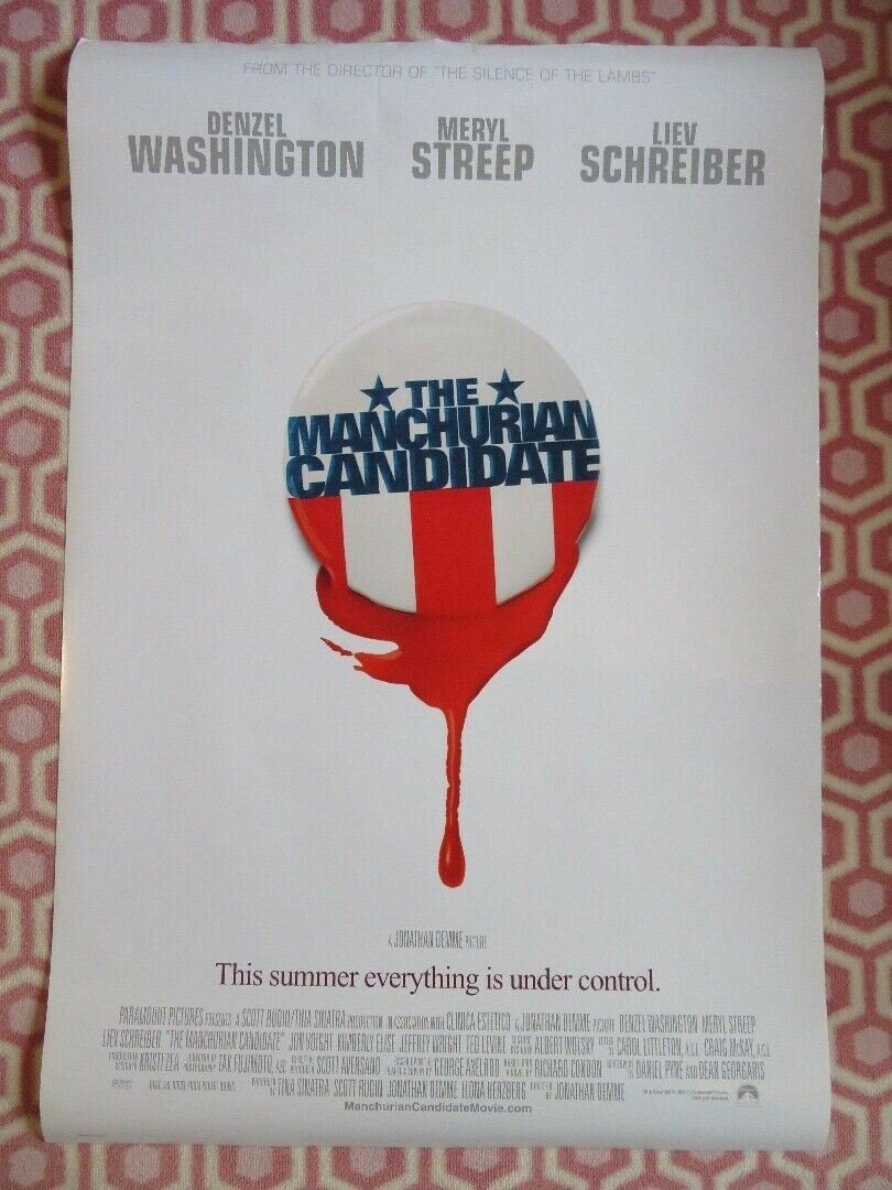 THE MANCHURIAN CANDIDATE US ONE SHEET ROLLED POSTER DENZEL WASHINGTON 2004 Rendezvous Cinema Movie posters