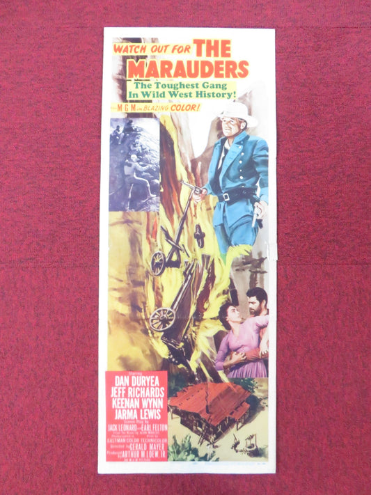 THE MARAUDERS US INSERT (14"x 36") POSTER DAN DURYEA JEFF RICHARDS 1955 Rendezvous Cinema Movie posters