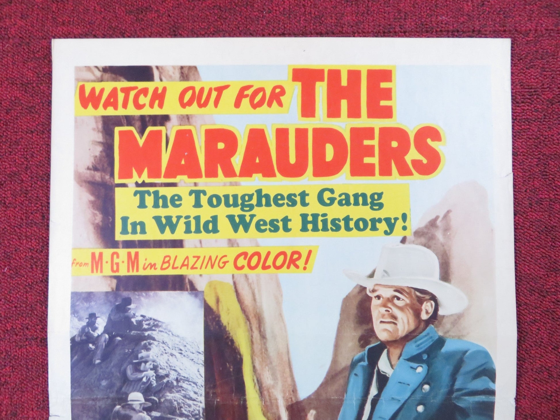 THE MARAUDERS US INSERT (14"x 36") POSTER DAN DURYEA JEFF RICHARDS 1955 Rendezvous Cinema Movie posters