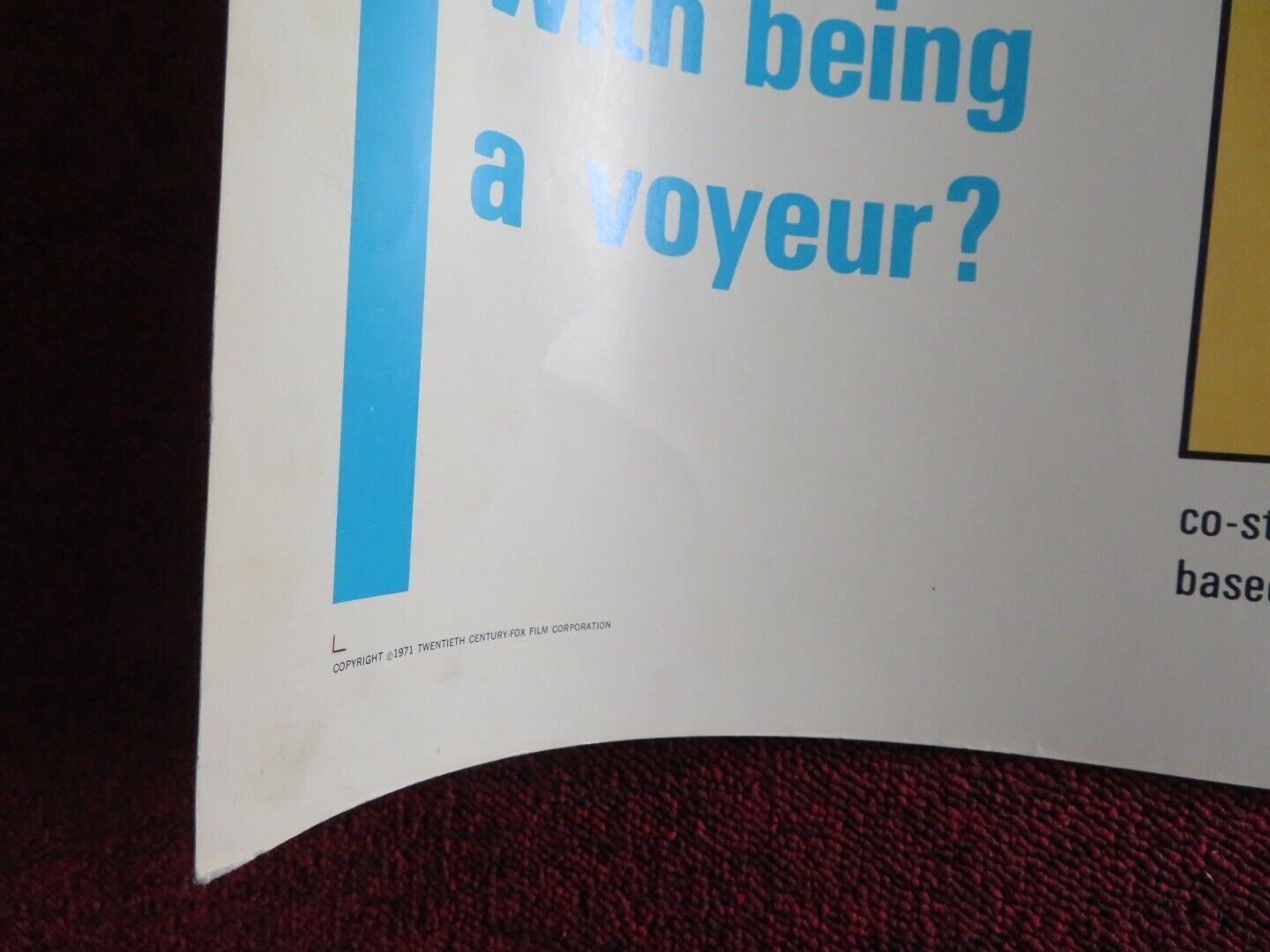THE MARRIAGE OF A YOUNG STOCKBROKER US HALF SHEET (22"x 28") POSTER 1971 - Rendezvous Cinema
