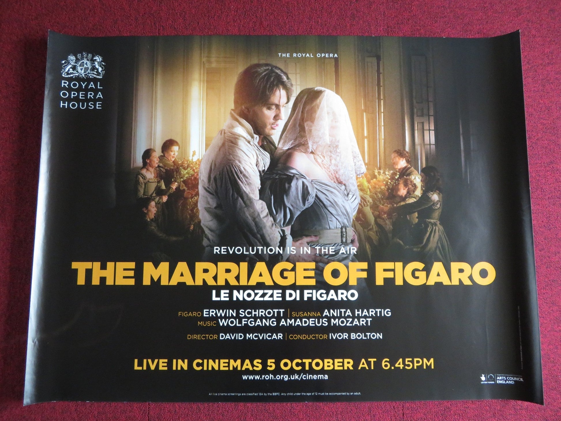 THE MARRIAGE OF FIGARO UK QUAD (30"x 40") ROLLED POSTER ROH ERWIN SCHROTT 2015 Rendezvous Cinema Movie posters
