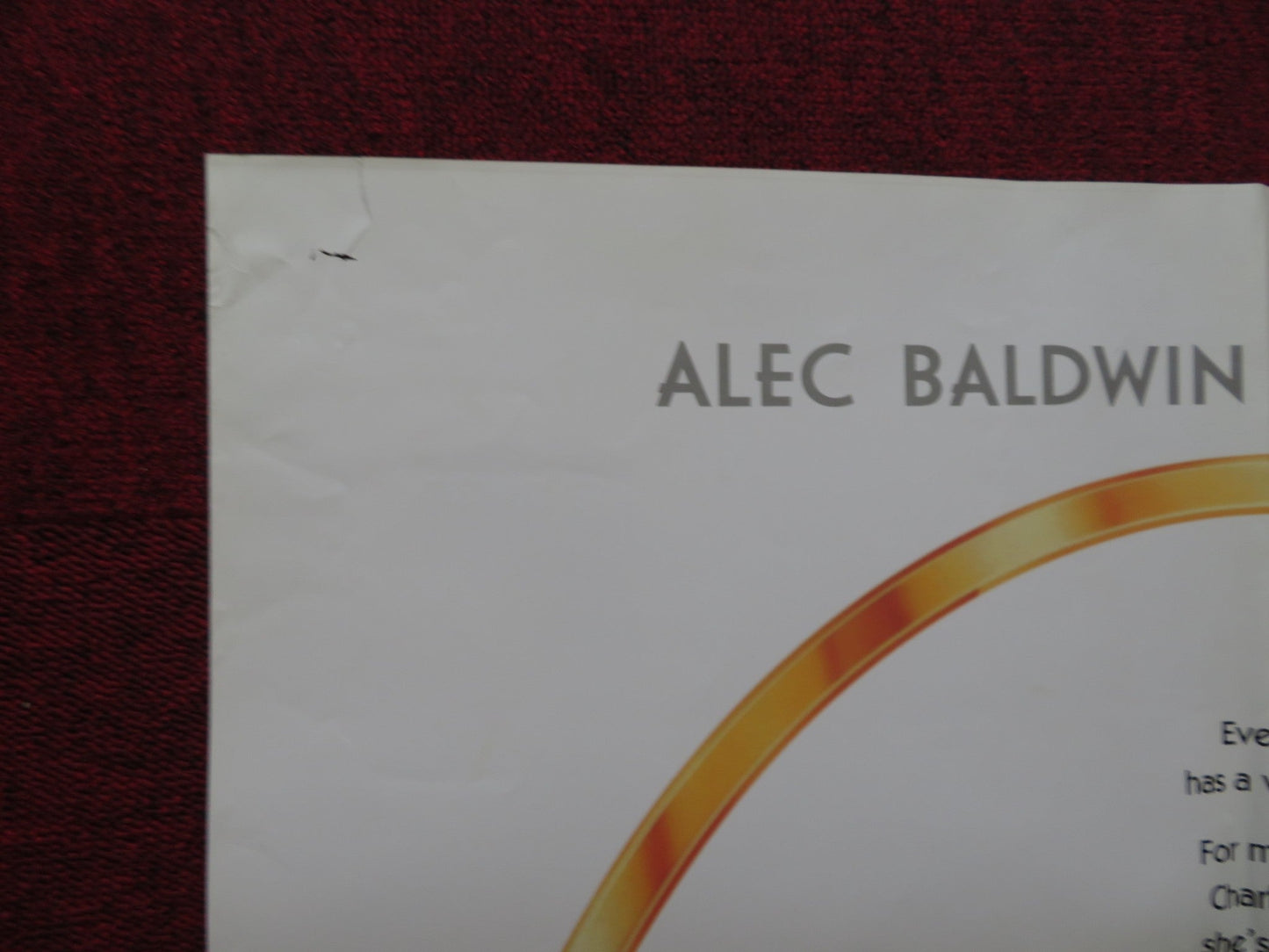 THE MARRYING MAN FOLDED US ONE SHEET POSTER ALEC BALDWIN KIM BASINGER 1991 Rendezvous Cinema Movie posters