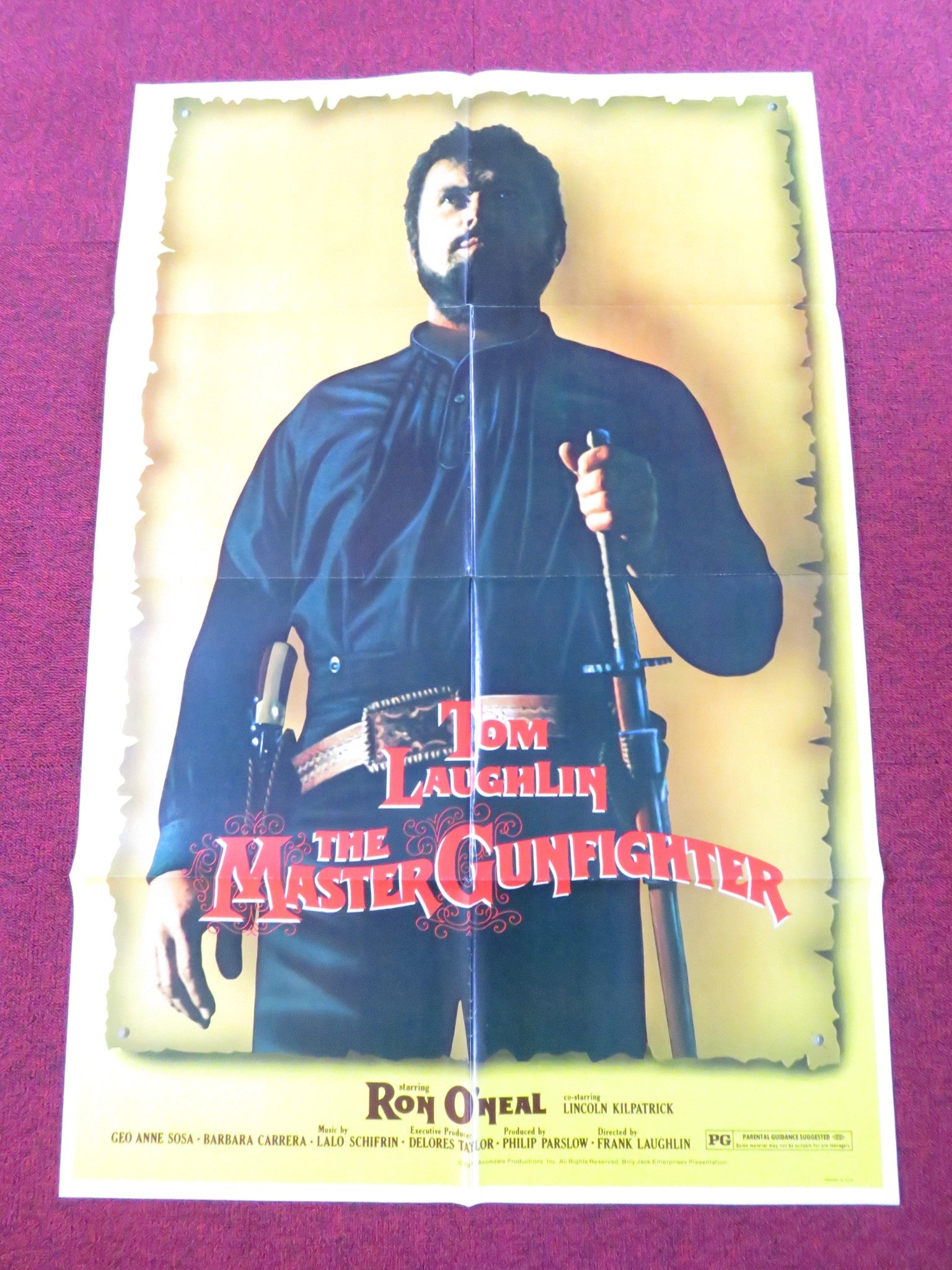 THE MASTER GUNFIGHTER FOLDED US ONE SHEET POSTER TOM LAUGHLIN RON O'NEAL 1975 Rendezvous Cinema Movie posters