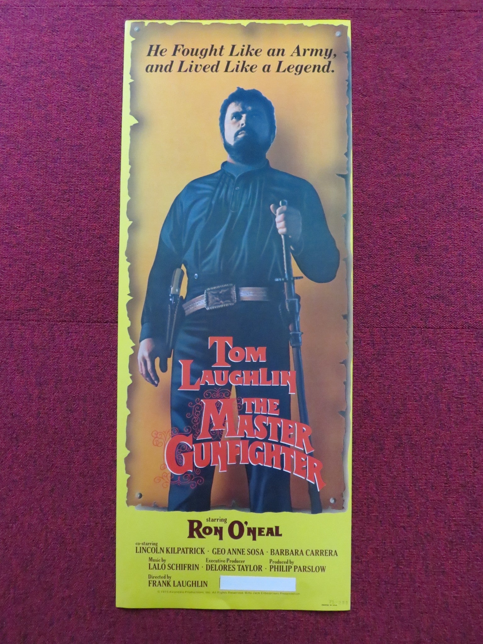 THE MASTER GUNFIGHTER US INSERT (14"x 36") POSTER TOM LAUGLIN 1975 Rendezvous Cinema Movie posters