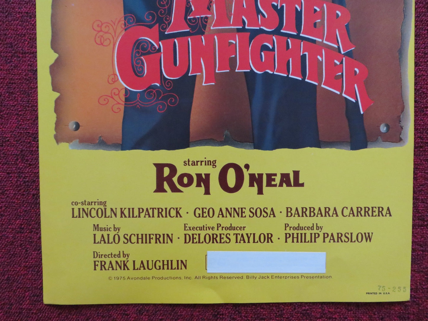 THE MASTER GUNFIGHTER US INSERT (14"x 36") POSTER TOM LAUGLIN 1975 Rendezvous Cinema Movie posters