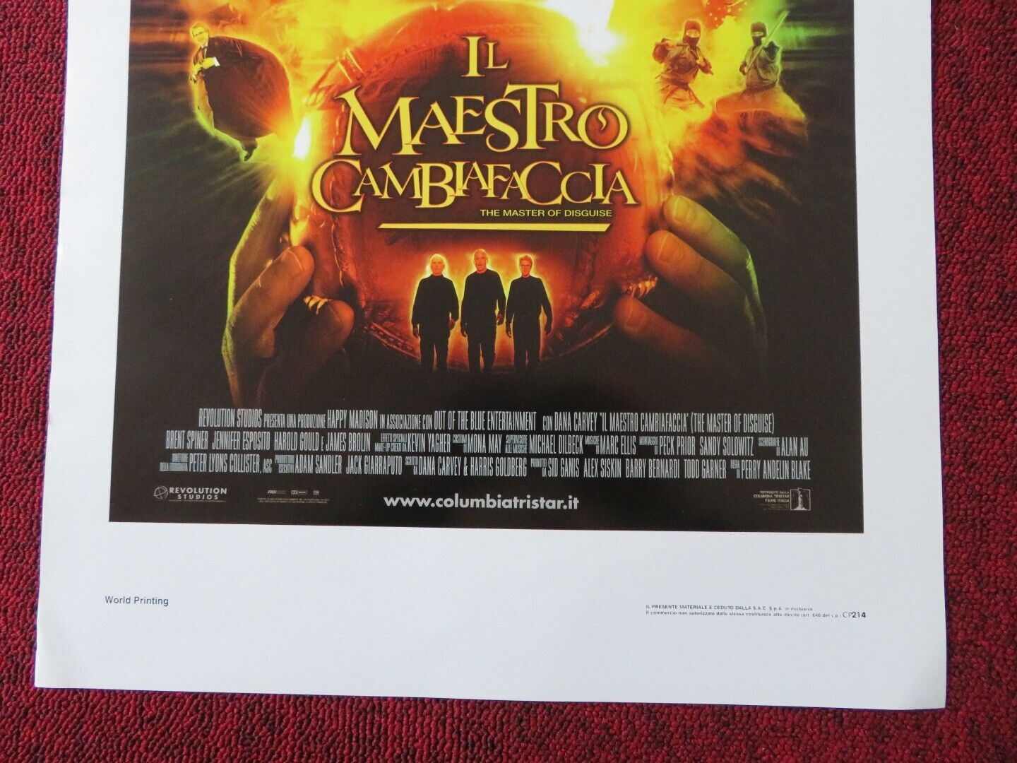 THE MASTER OF DISGUISE ITALIAN LOCANDINA (27.5"x13") POSTER DANA CARVEY 2002 Movie posters