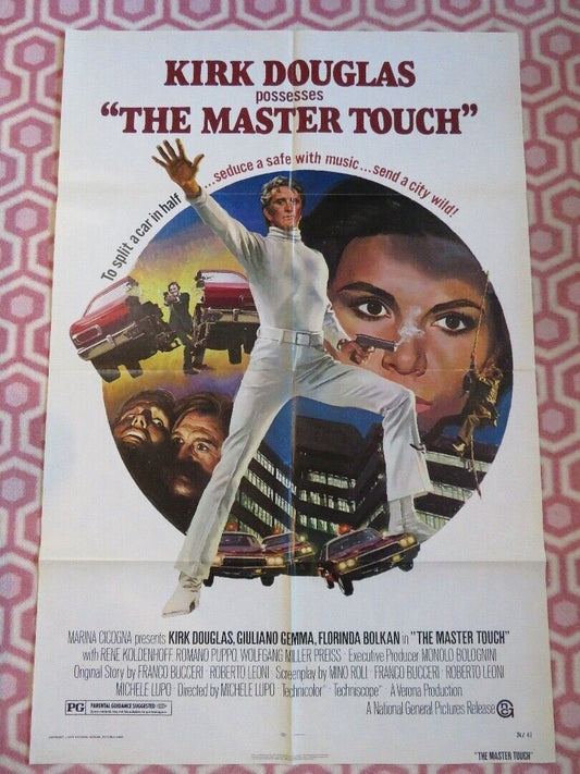 THE MASTER TOUCH US ONE SHEET POSTER KIRK DOUGLAS GIULIANO GEMMA 1972 Movie posters