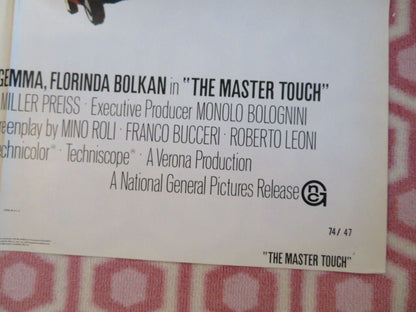 THE MASTER TOUCH US ONE SHEET POSTER KIRK DOUGLAS GIULIANO GEMMA 1972 Movie posters