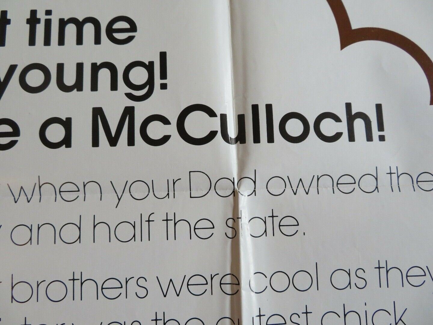 THE MCCULLOCHS US ONE SHEET POSTER FORREST TUCKER MAX BAER 1975 Movie posters