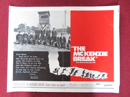 THE MCKENZIE BREAK US HALF SHEET (22"x 28") POSTER BRAIN KEITH HELMUT GRIEM 1970 Rendezvous Cinema Movie posters
