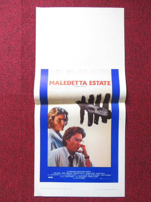 THE MEAN SEASON ITALIAN LOCANDINA POSTER KURT RUSSELL MARIEL HEMINGWAY 1985 Rendezvous Cinema Movie posters