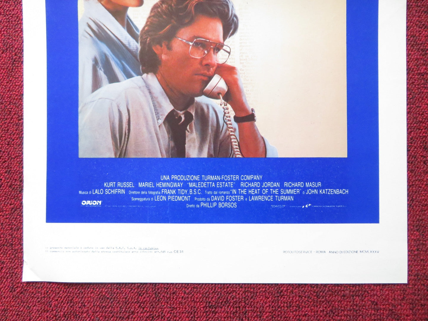 THE MEAN SEASON ITALIAN LOCANDINA POSTER KURT RUSSELL MARIEL HEMINGWAY 1985 Rendezvous Cinema Movie posters