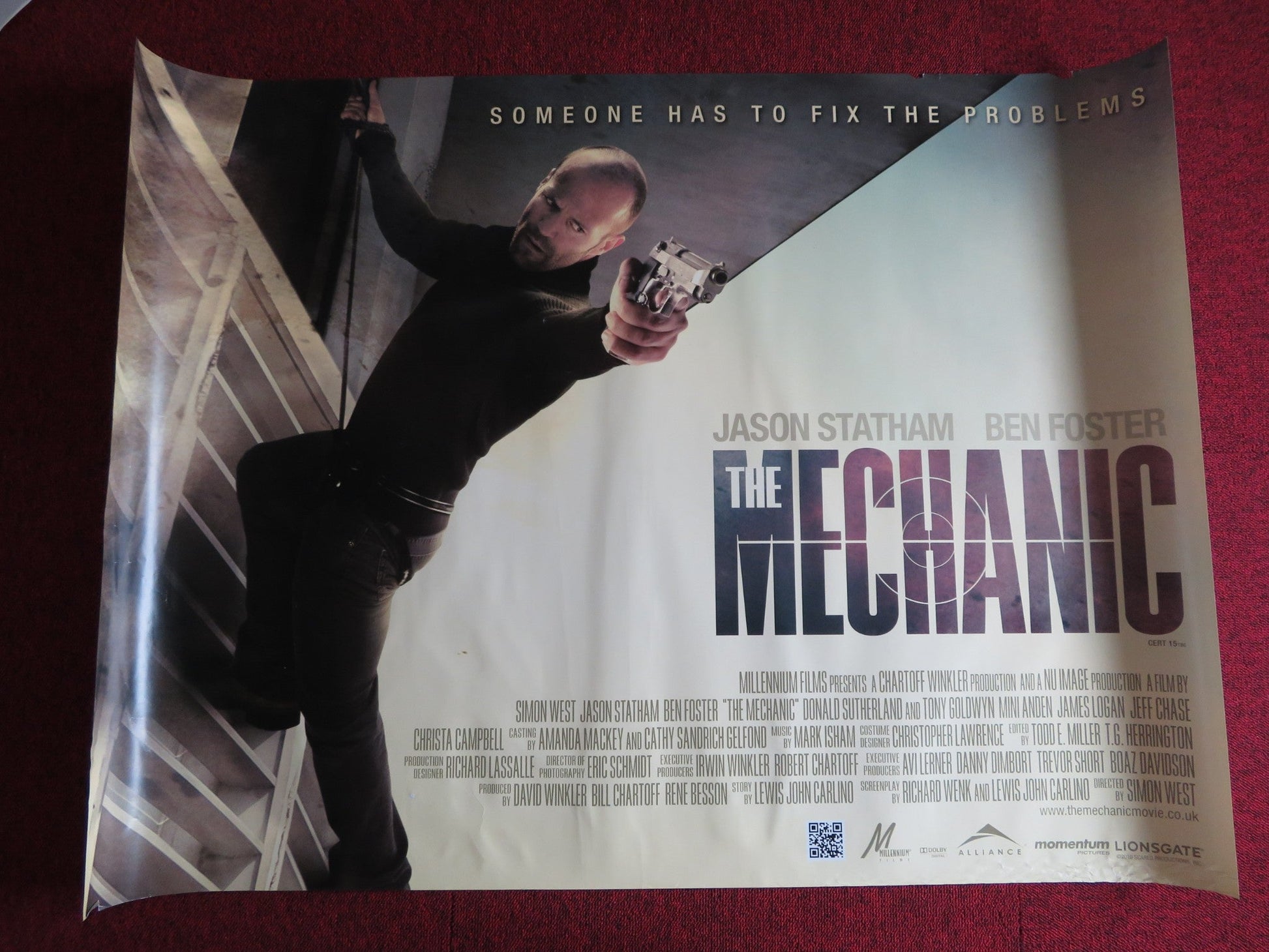 THE MECHANIC UK QUAD (30"x 40") ROLLED POSTER JASON STATHAM BEN FOSTER 2011 Rendezvous Cinema Movie posters