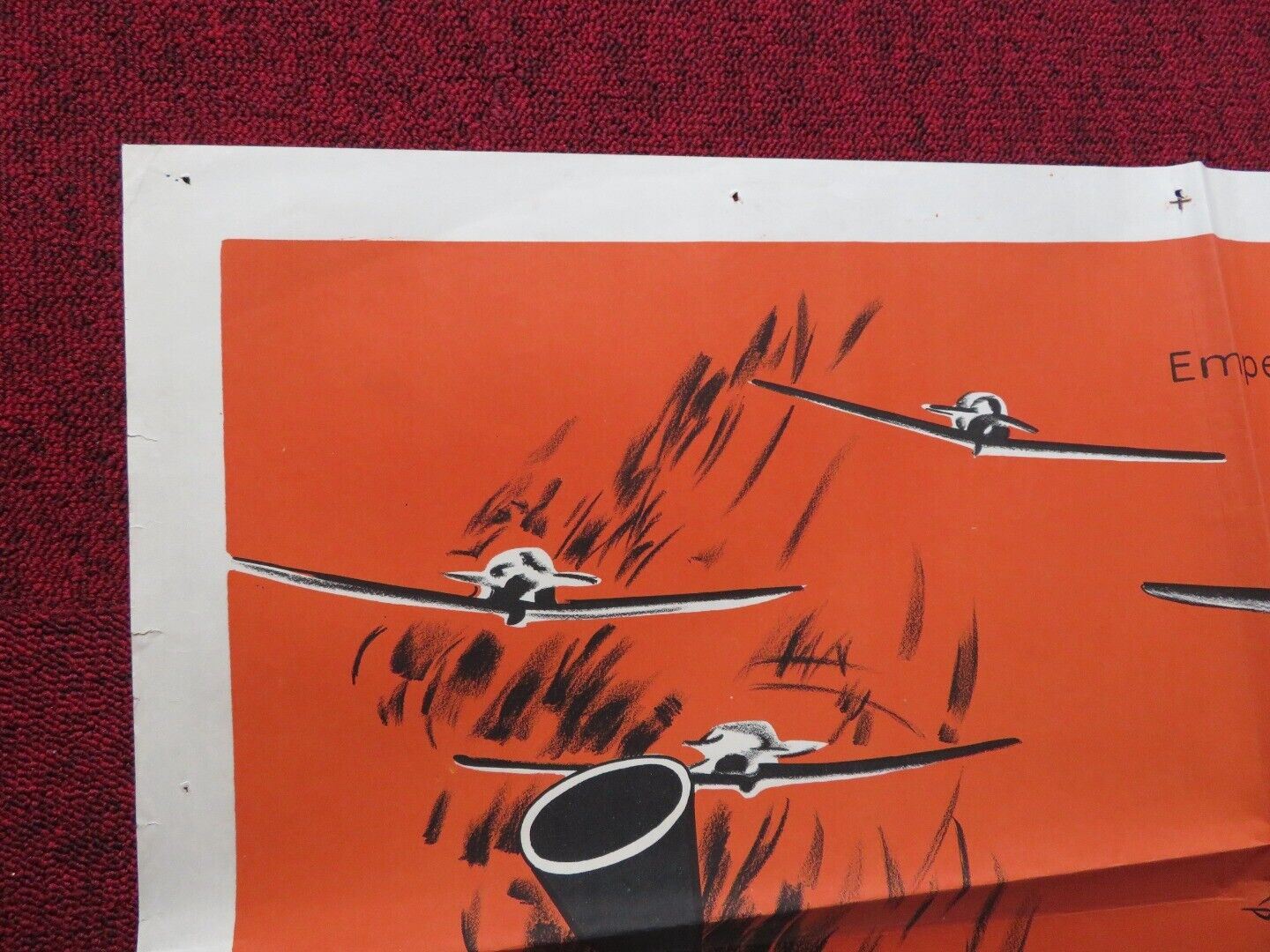 THE MEDITERRANEAN IN FLAMES FOLDED ARGENTINA ONE SHEET POSTER KOSTAS PREKAS 1970 Movie posters