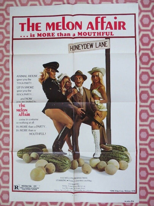 THE MELON AFFAIR ONE SHEET POSTER FOLDED FRANK CORSENTINO HAJI COMEDY 1978 Movie posters