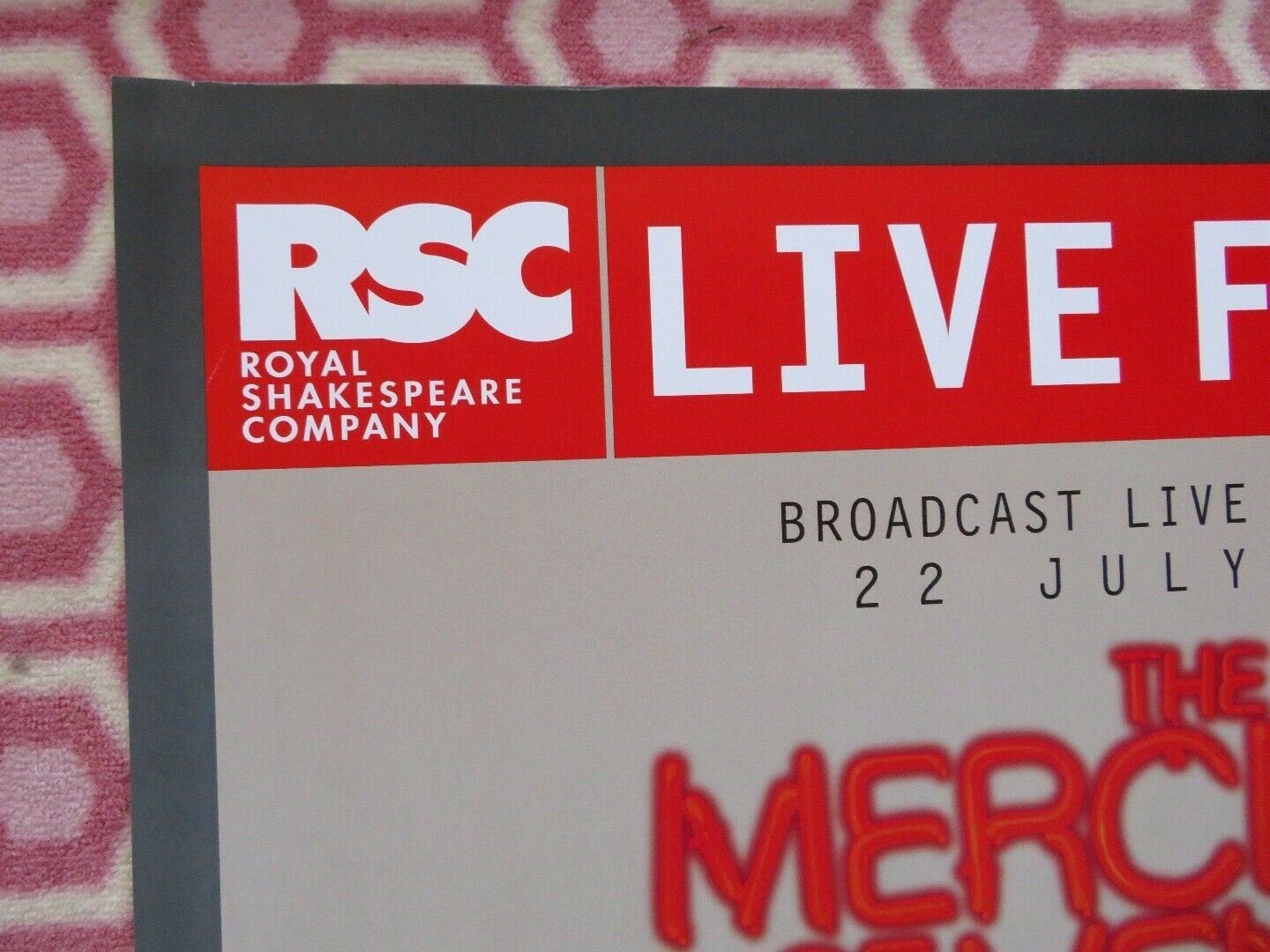 THE MERCHANT OF VENICE QUAD (30"x 40") ROLLED POSTER WILLIAM SHAKESPEAR LIVE '15 - Rendezvous Cinema