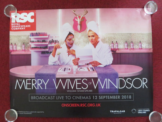 THE MERRY WIVES OF WINDSOR UK QUAD ROLLED POSTER DAVID TROUGHTON 2018 Rendezvous Cinema Movie posters