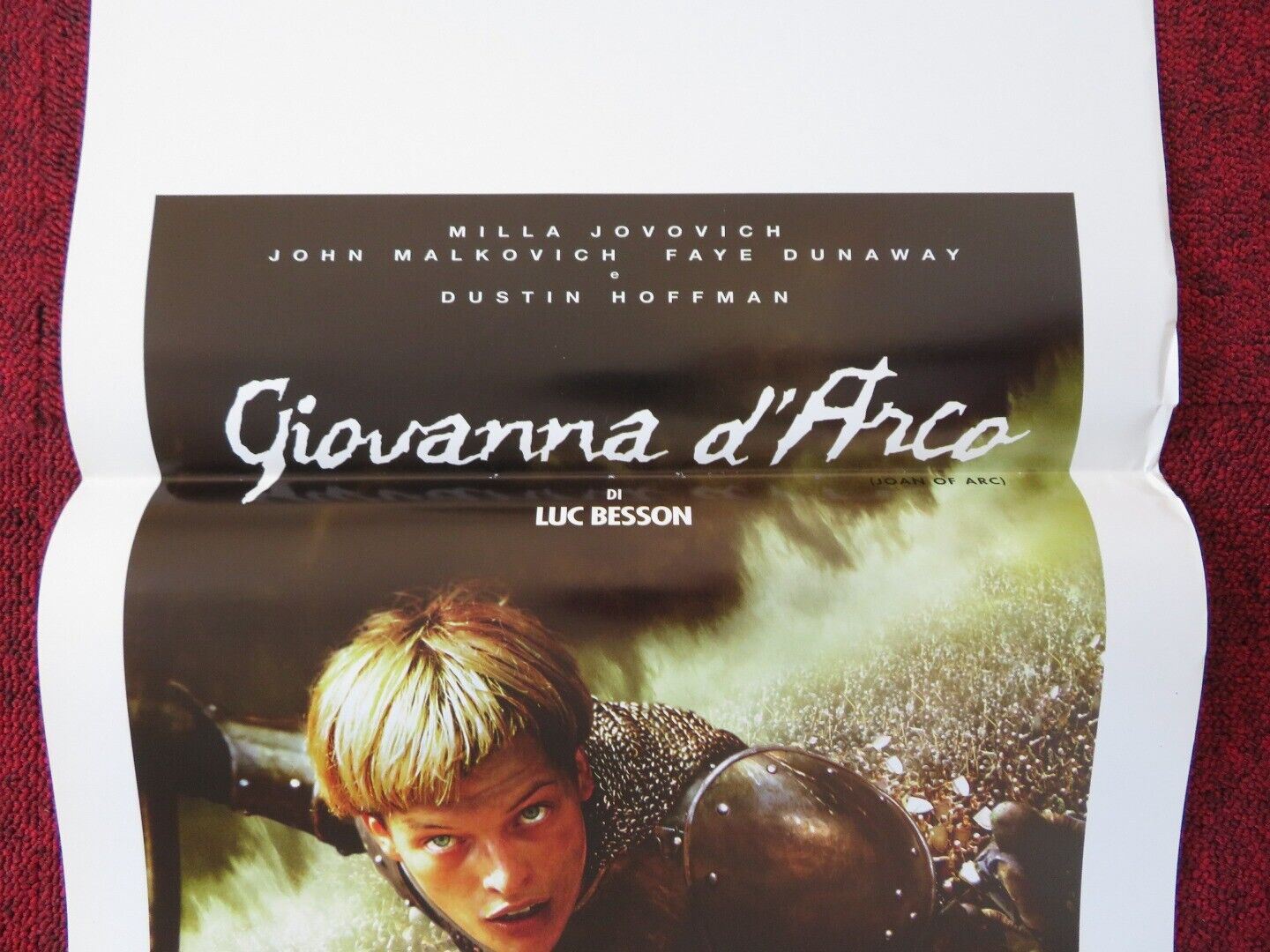THE MESSENGER:THE STORY OF JOAN OF ARC ITALIAN LOCANDINA (27.5"x13") POSTER '99 Movie posters