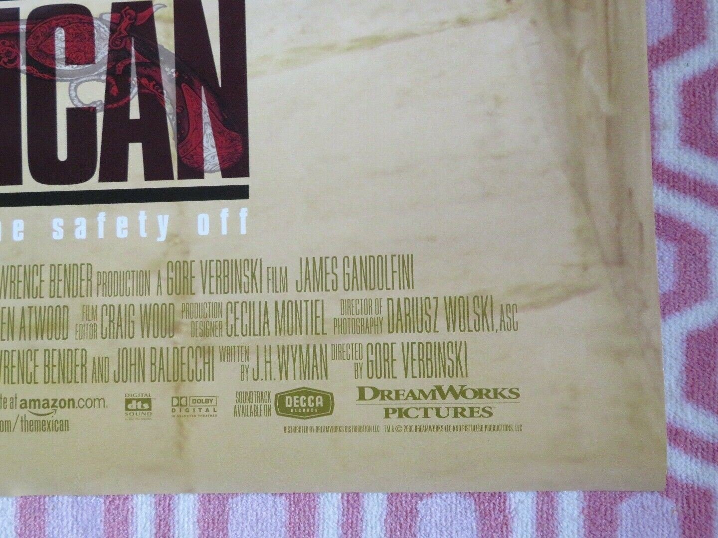 THE MEXICAN US ONE SHEET ROLLED POSTER BRAD PITT JULIA ROBERTS 2001 - Rendezvous Cinema