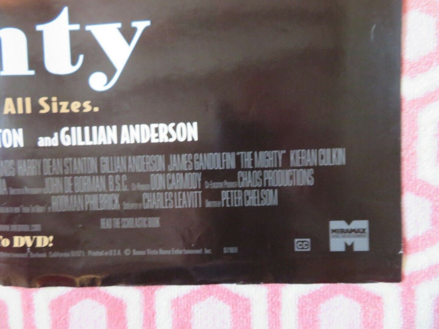 THE MIGHTY US ONE SHEET DVD POSTER FOLDED SHARON STONE GILLIAN ANDERSON 1998 Movie posters