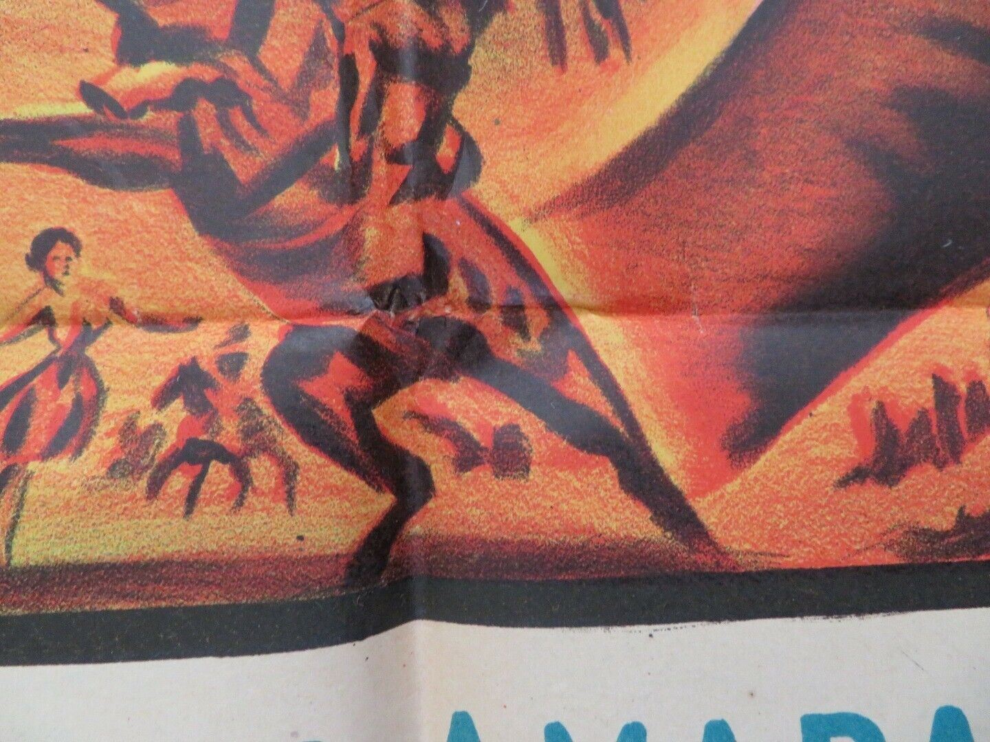 THE MIRACLE MEXICO FOLDED ONE SHEET POSTER ROGER MOORE CARROLL BAKER 1959 Movie posters