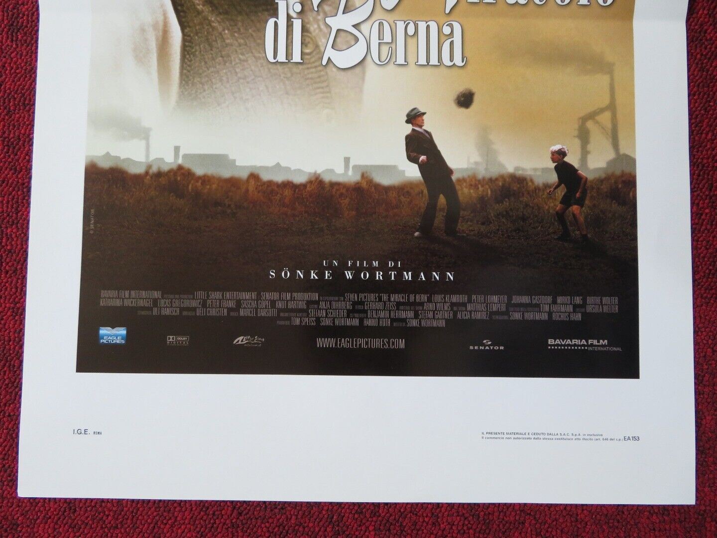 THE MIRACLE OF BERN ITALIAN LOCANDINA (27.5"x13") POSTER LOUIS KLAMROTH 2003 Movie posters