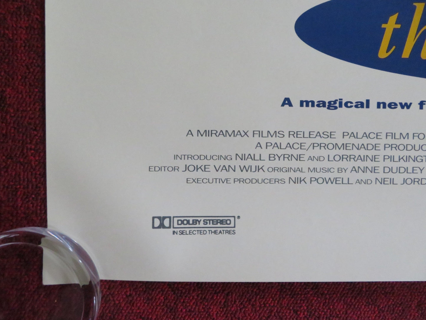 THE MIRACLE US ONE SHEET ROLLED POSTER BEVERLY D'ANGELO DONAL MCCANN 1991 Rendezvous Cinema Movie posters