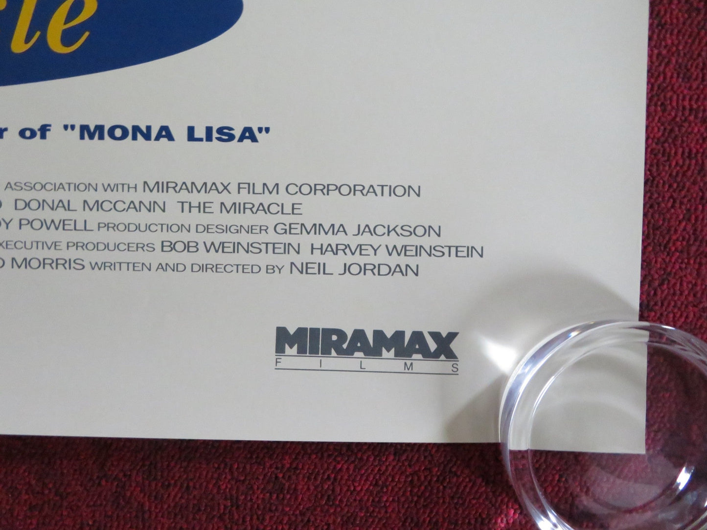 THE MIRACLE US ONE SHEET ROLLED POSTER BEVERLY D'ANGELO DONAL MCCANN 1991 Rendezvous Cinema Movie posters