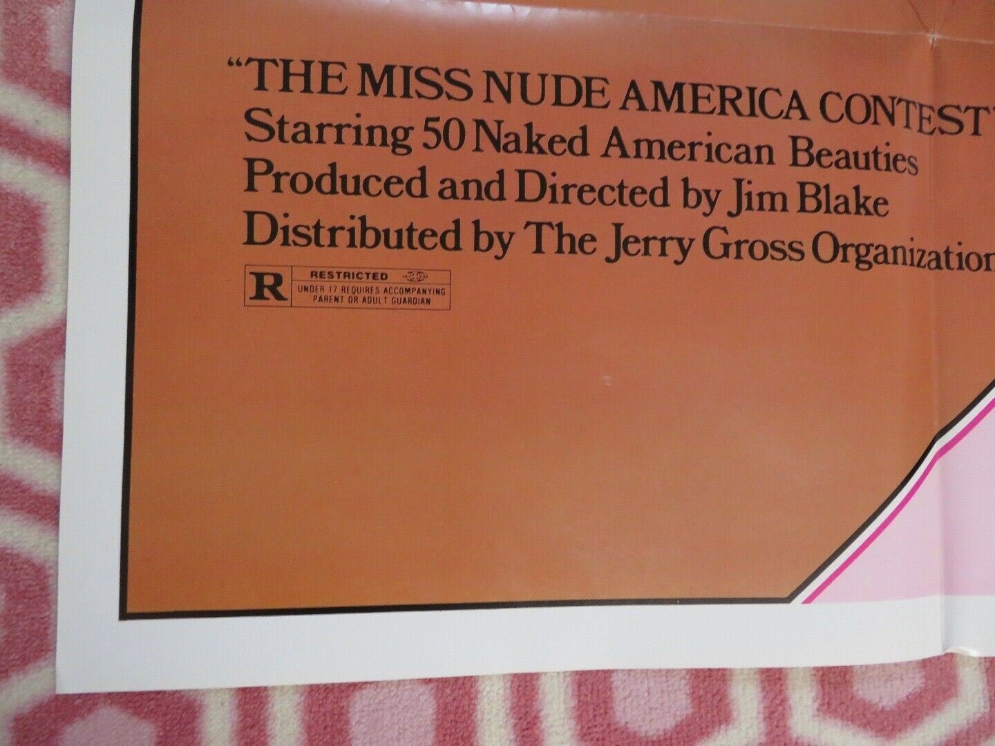 THE MISS NUDE AMERICA CONTEST FOLDED US ONE SHEET POSTER JIM BLAKE 1976 Movie posters