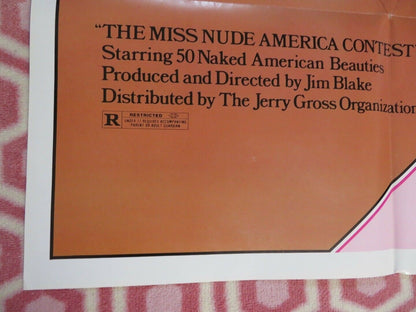 THE MISS NUDE AMERICA CONTEST FOLDED US ONE SHEET POSTER JIM BLAKE 1976 Movie posters