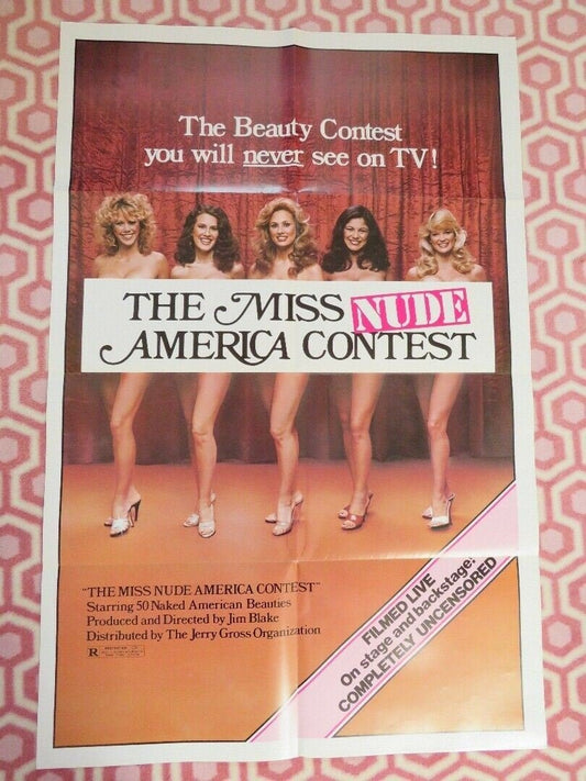 THE MISS NUDE AMERICA CONTEST FOLDED US ONE SHEET POSTER JIM BLAKE 1976 Movie posters